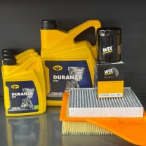 Комплект для ТО KROON OIL 5w20 Ford Mustang (5.0) 13-14 (Масло 8л, фільтр масляний, фільтр повітряний, фільтр салону вугільний)