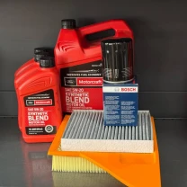 Комплект для ТО Motocraft 5w20 blend Ford Mustang (5.0) 13-14 (Масло 7.6л, фільтр масляний, фільтр повітряний, фільтр салону