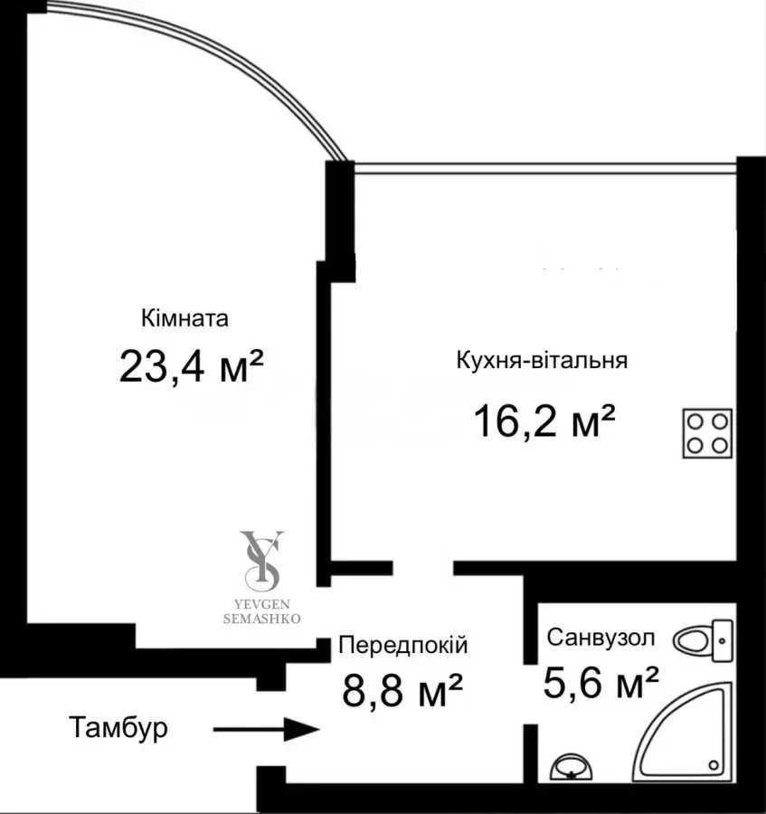 1-к квартира Київ, Святошинський, Миколи Руденка 14Е 8
