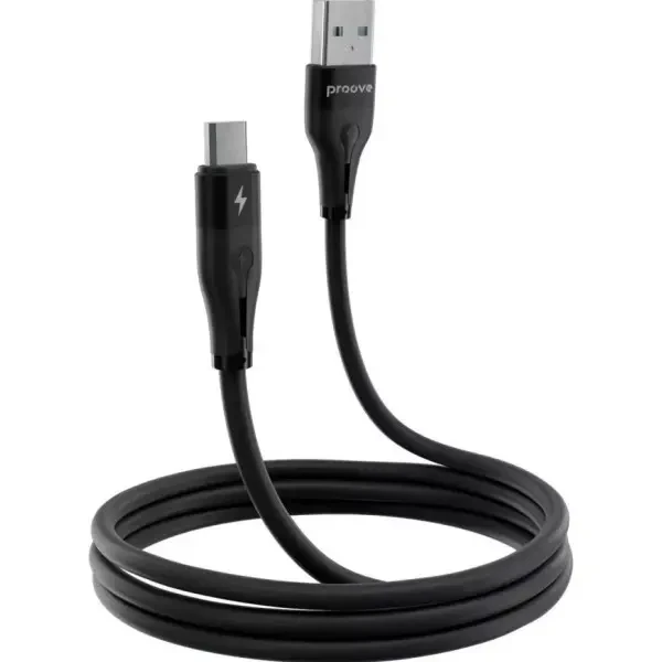 Кабель Proove Soft Silicone USB to Micro 2.4A 1m Black (CCSO20001301) 2