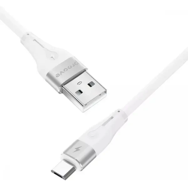 Кабель Proove Soft Silicone USB to Micro 2.4A 1m White (CCSO20001302) 2