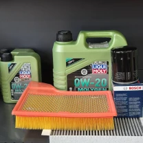 Комплект для ТО Liqui Moly 0w20 Ford Mustang (3.7)15-17 (Масло 6л, фільтр масляний, фільтр повітряний, фільтр салону вугільний)