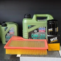 Комплект для ТО Liqui Moly 0w20 Ford Mustang (3.7)15-17 (Масло 6л, фільтр масляний, фільтр повітряний, фільтр салону вугільний)