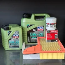 Комплект для ТО Liqui Moly 0w20 Ford Mustang (2.3)15-21 (Масло 6л, фільтр масляний, фільтр повітряний, фільтр салону вугільний)