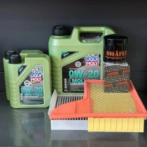 Комплект для ТО Liqui Moly 0w20 Ford Mustang (2.3)15-21 (Масло 6л, фільтр масляний, фільтр повітряний, фільтр салону вугільний)