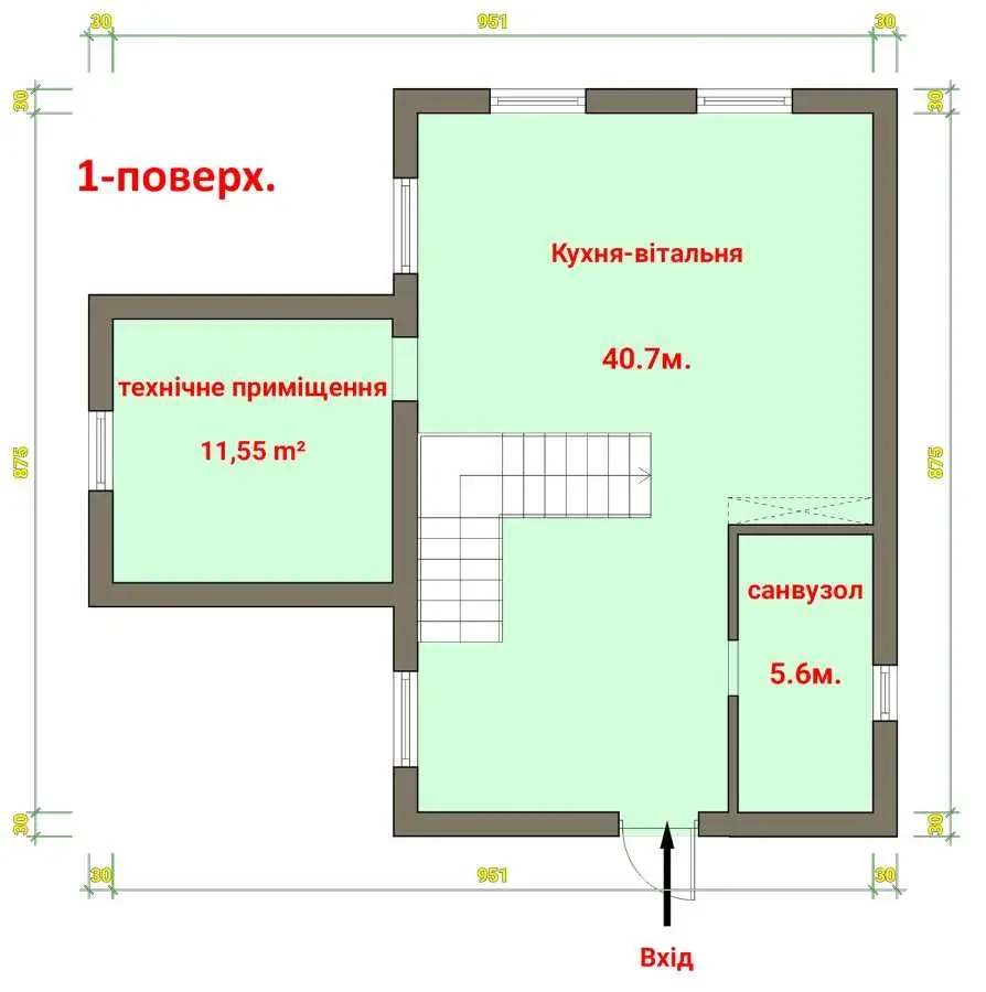 3-к будинок Бучанський, Березівка, калинова 2