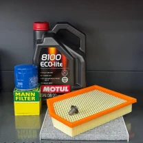 Комплект для Motul 0w20 Jeep Cherokee до рест -2018 2.4 (Масло, фільтр масляний, фільтр повітряний, фільтр салону вугільний,