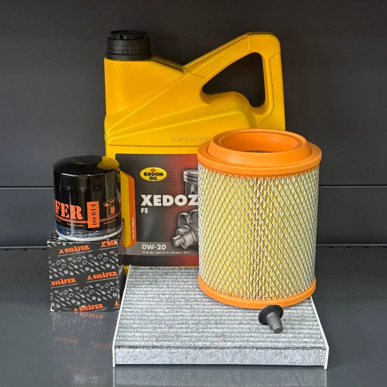 Комплект для ТО KROON OIL 0w20 Jeep Patriot 2.0/2.4 11-16 Compass 2.0/2.4 11-16 Dodge Caliber 2.0 11-12/2.4 11 (Масло, фільтр