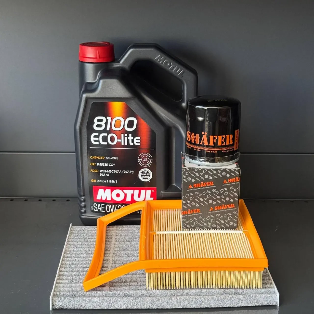 Комплект для ТО Motul  0w20 Ford Fusion 2.0 13-20 hybrid Lincoln MKZ 2.0 14-18 Hybrid (Масло, фільтр масляний, фільтр повітряний,