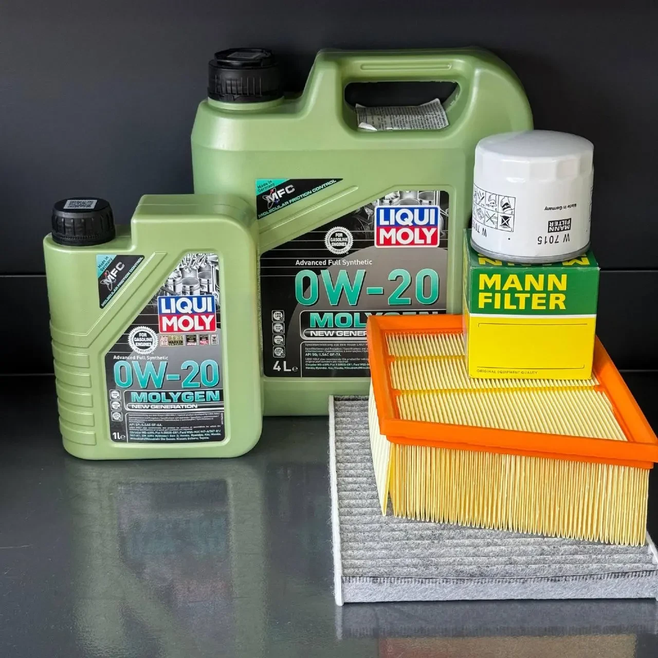 Комплект для ТО Liqui Moly 0w20 Ford EcoSport (1.0) 20-21/(2.0) 18-21  (Масло 4+1, фільтр масляний, фільтр повітряний, фільтр