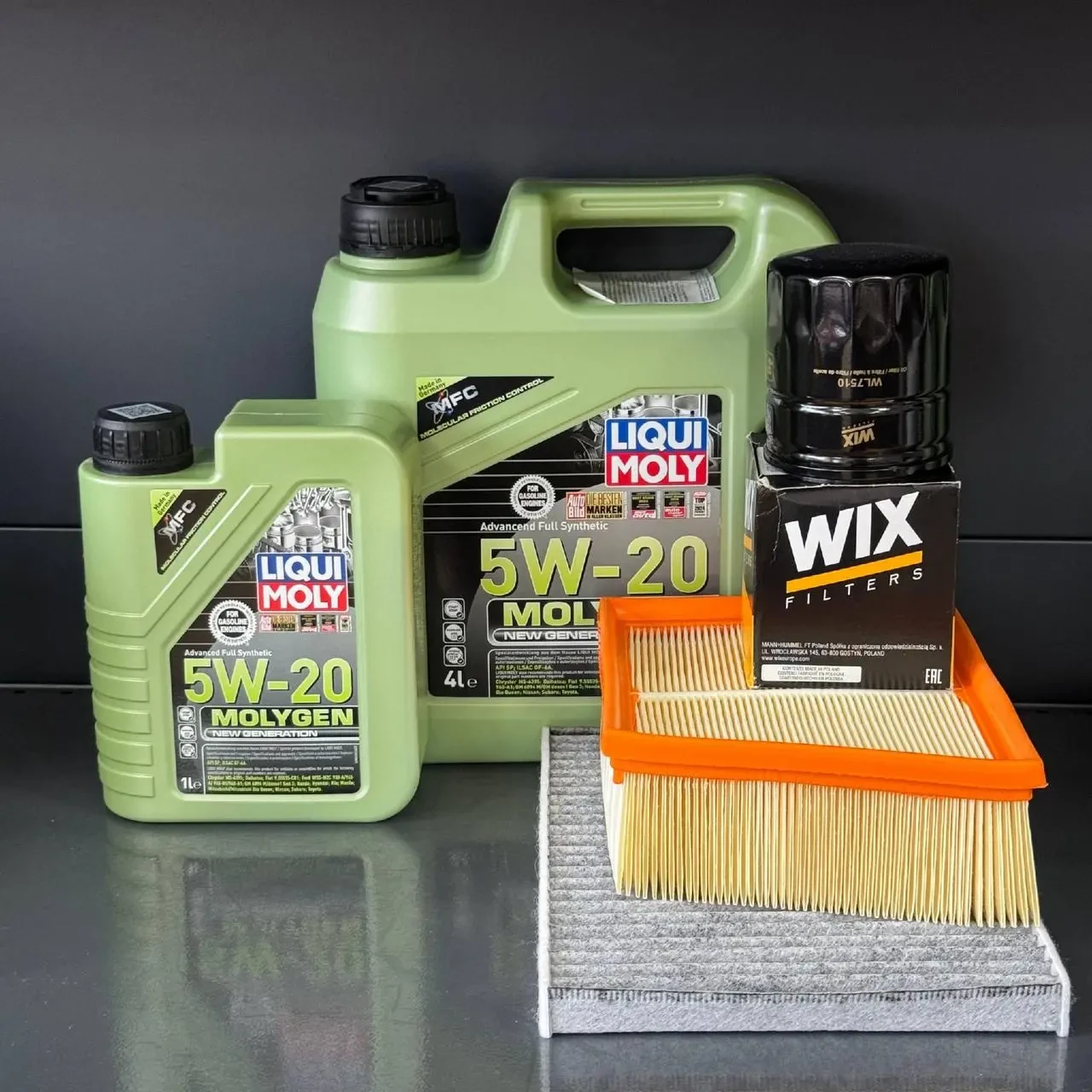 Комплект для ТО Liqui Moly 5w20 Ford Fiesta (1.0) 14-17/(1.6) 14-19 (Масло 4+1, фільтр масляний, фільтр повітряний, фільтр салону