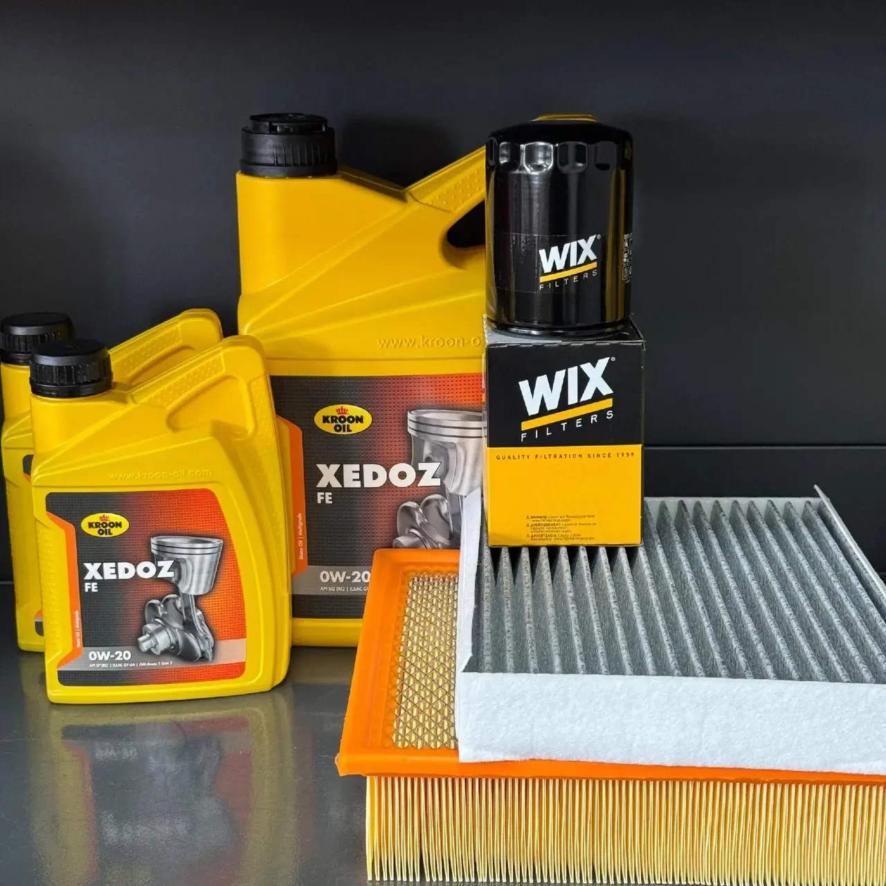 Комплект для ТО KROON 0w20 OIL Ford F-250 (6.2) 18 (Масло, фільтр масляний, фільтр повітряний, фільтр салону вугільний)