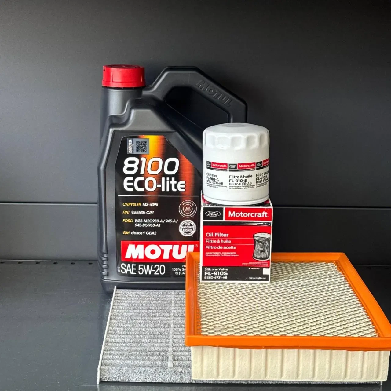 Комплект для ТО Motul 5w20 Ford Fusion (1.5) 15-20/(1.6)13-14  (Маслo, фільтр масляний, фільтр повітряний, фільтр салону