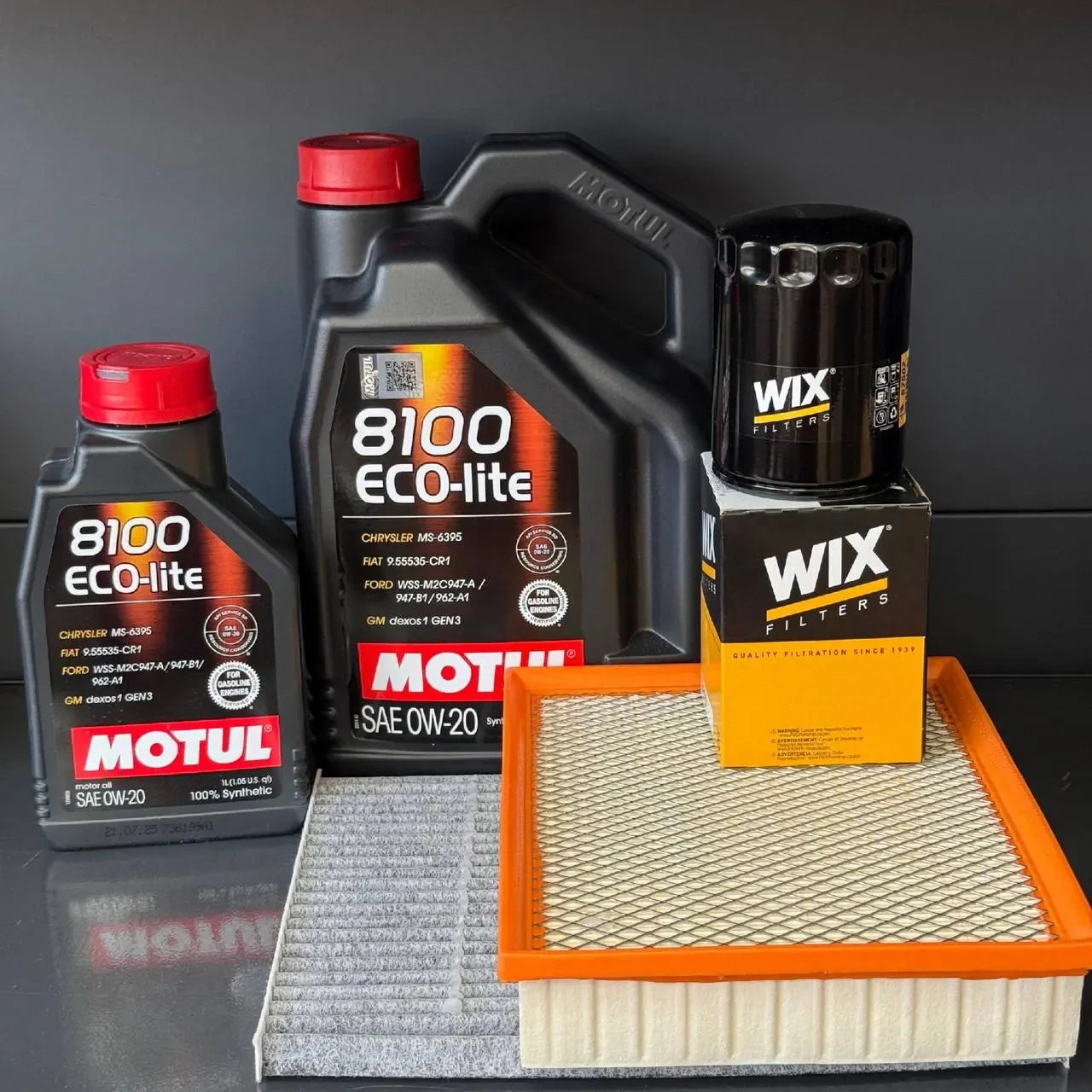 Комплект ТО Motul  0w20 для Ford Edge 3 (3.5) 15-20/Edge 4 (3.7) 15-20/(3.5) 15-18 Lincoln MKZ (3.7) 14-16/Continental (3.7) 17-19