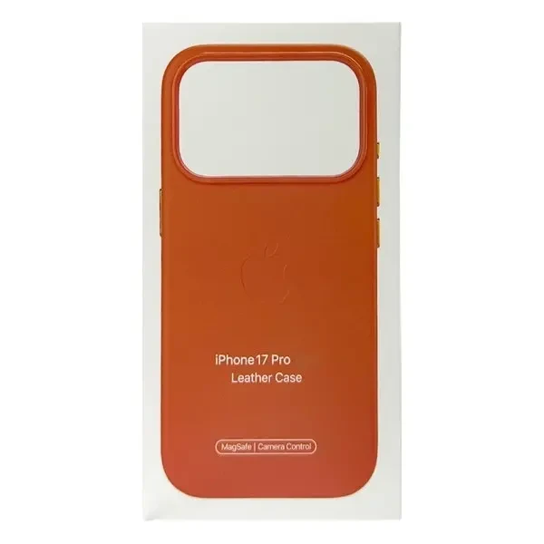 DM Чохол Leather Case with MagSafe для iPhone 17 Pro Orange 3