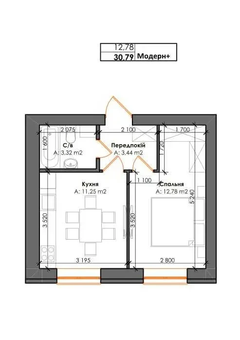 1-к квартира Фастівський, Гатне, Інститутська 1 2