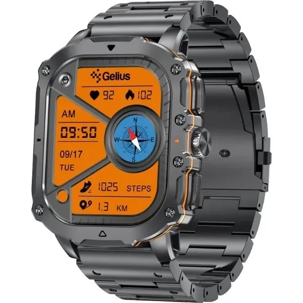 Смарт-годинник Gelius Tactical Heavy GP-SW016 Black Chrome 2
