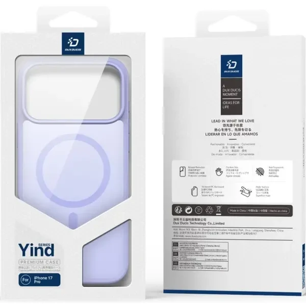 DM Чохол Yind Case with MagSafe для Apple iPhone 17 Pro Max Light Purple 2