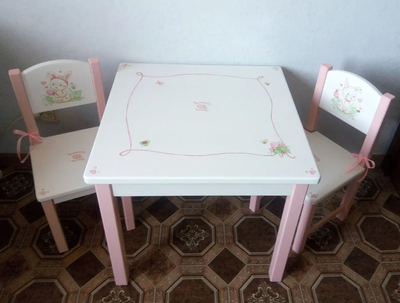 Детский столик со стульями из сосны с росписью. Топ качество! 3