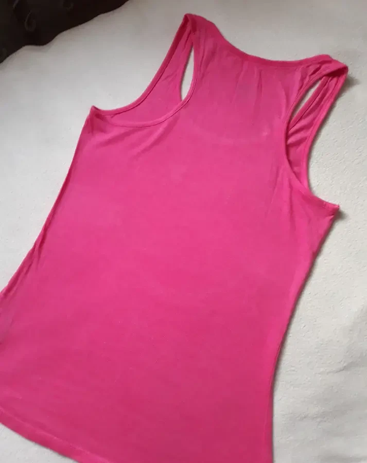 Майка розовая маечка в пайетки Etam размер XS 155/76A Франция 7