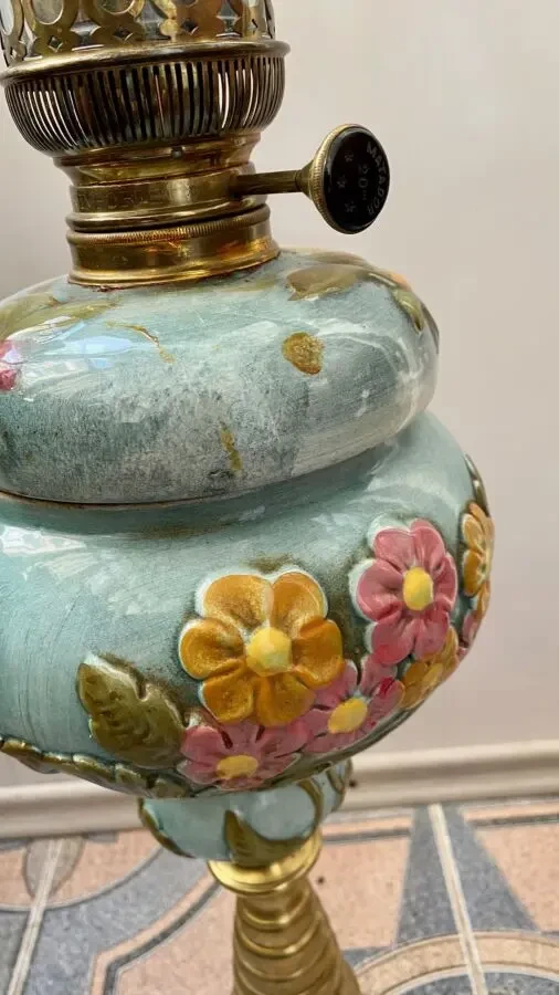 Напольная керосиновая лампа.Керамика 4