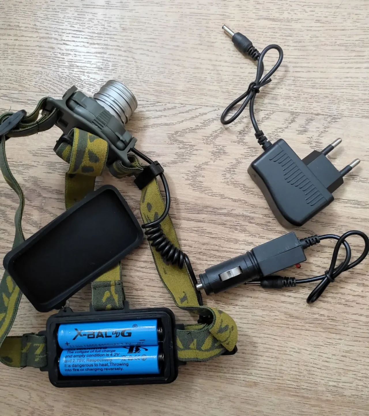 Ліхтар налобний акумуляторний з датчиком руху bl-6616 2