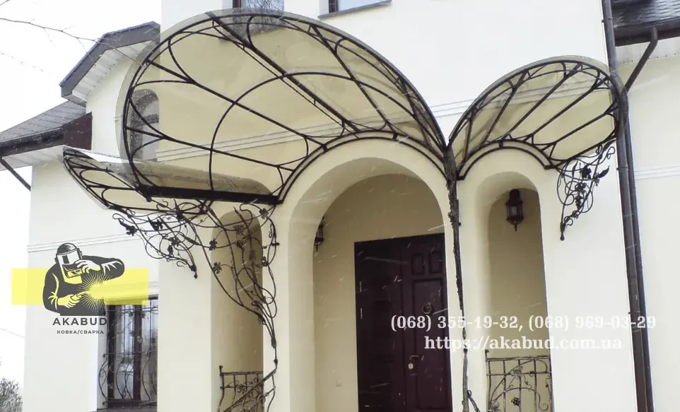 Навесы из профилированного поликарбоната. Ворота из профлиста 2