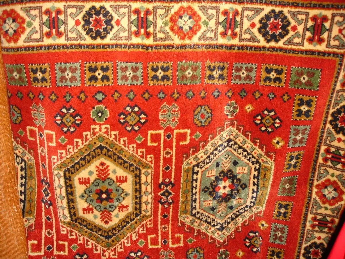 КОВЕР/килим ВОВНЯНИЙ, натуральний. НАКИДКА на телевізор. Раритети. 4