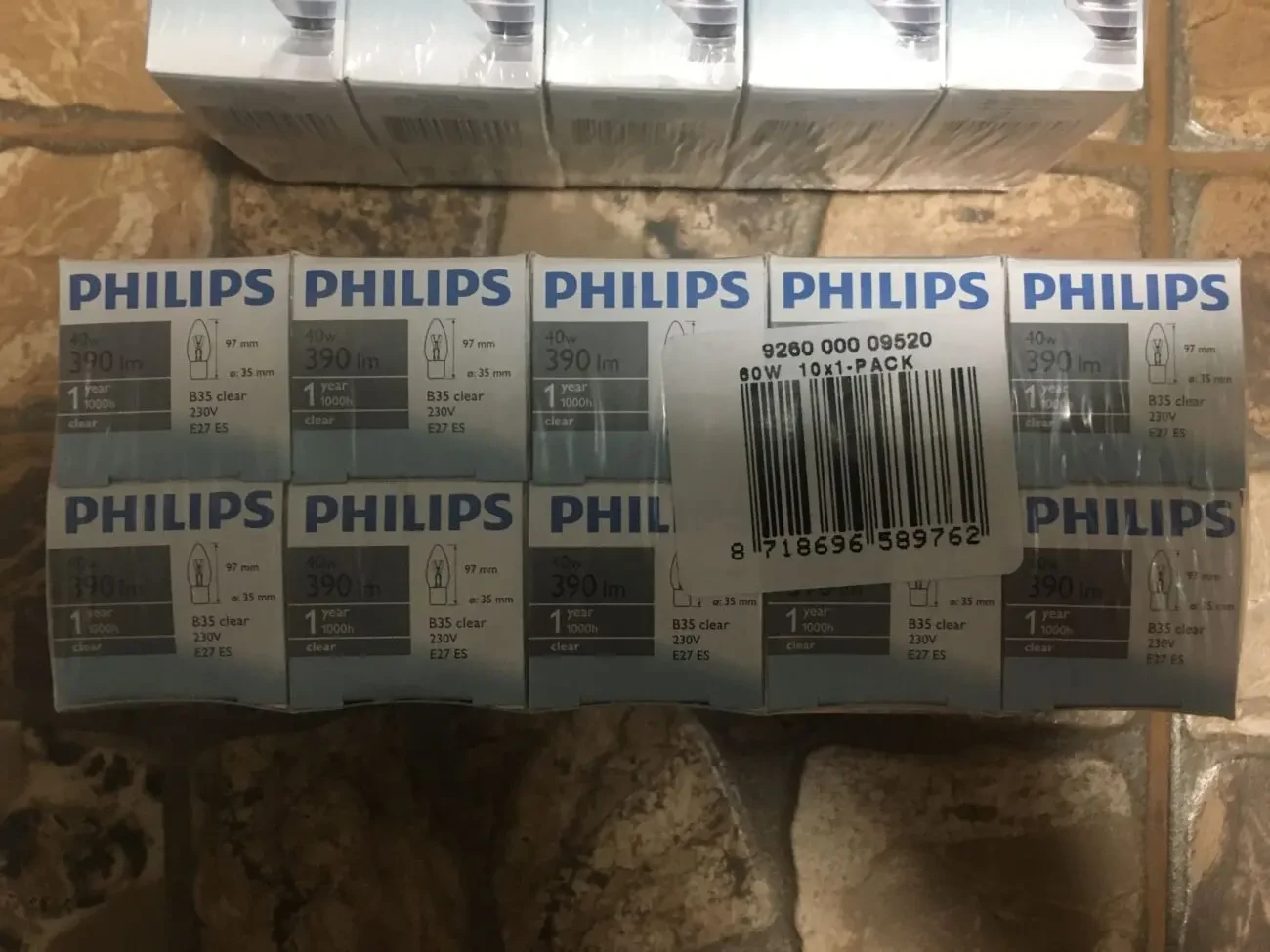 Лампа накаливания Philips Stan B35 свеча 40 Вт E27 ES 230 В 3