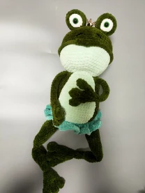 м'яка іграшка  жаба царівна або кавалер. велика іграшка плюшева жабка