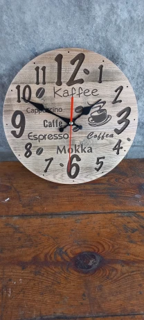 Годинник з натурального дерева " Кофе 2"