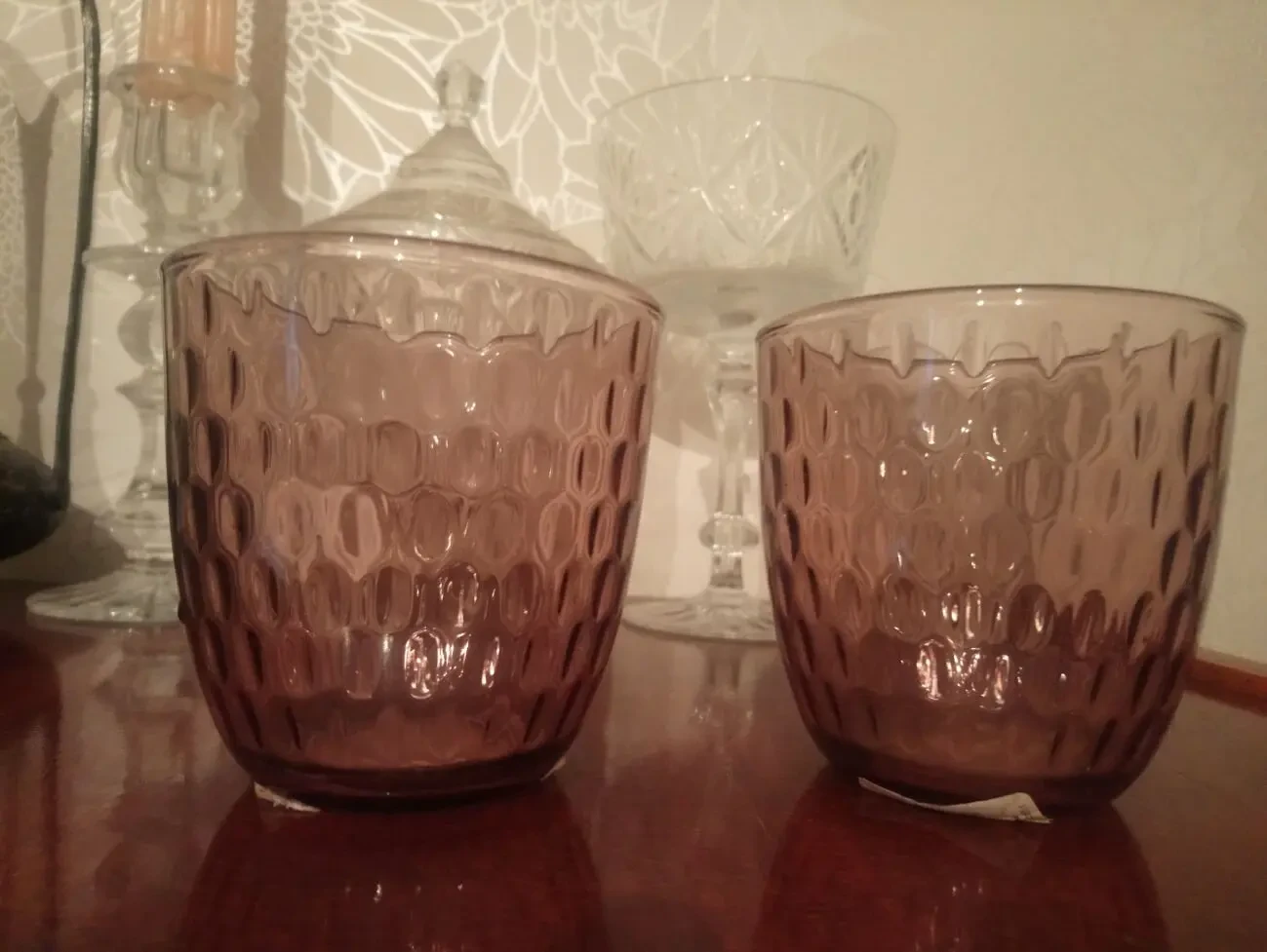 Красивый сиренево- вишнёвый стакан. Италия 4