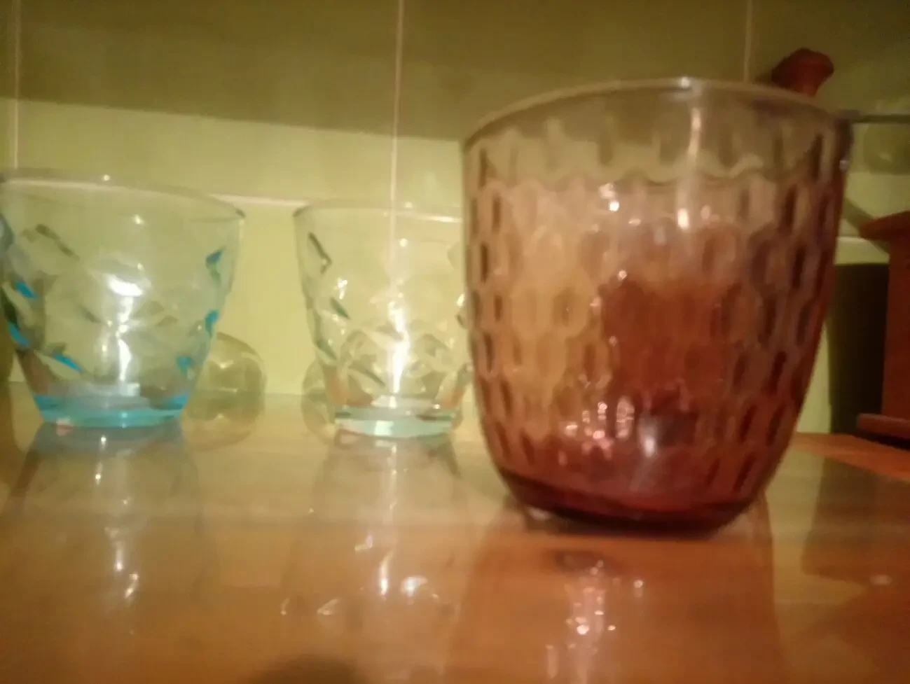 Красивый сиренево- вишнёвый стакан. Италия 5