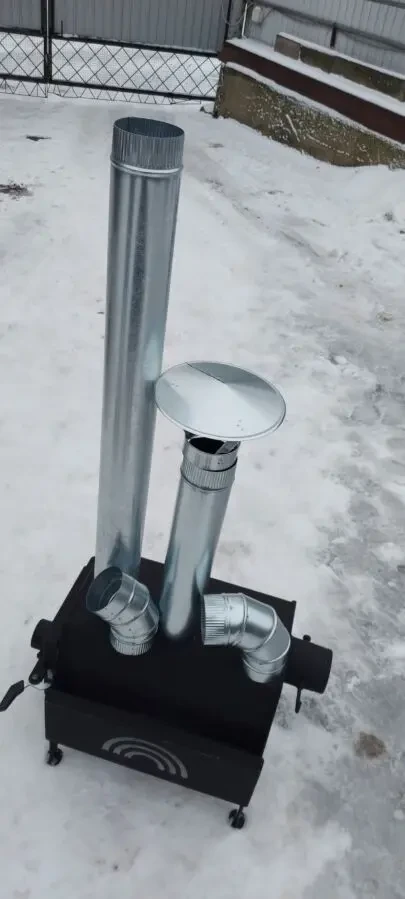 Труба дымоходная на буржуйку, оцинковка 0,5мм