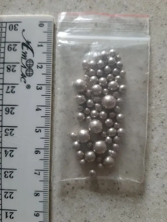 Набор для творчества разноцветные шарики синие, белые, серебряные 2