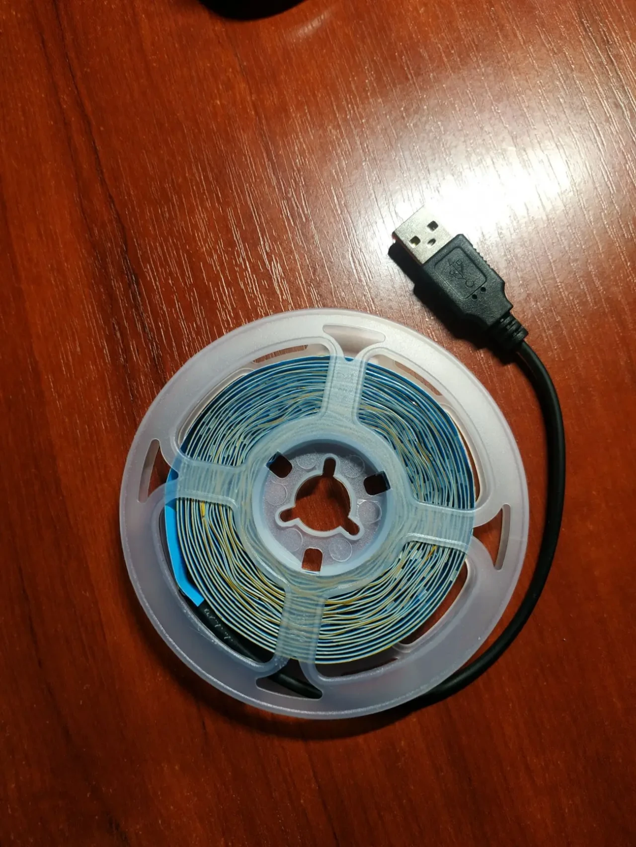 Светодиодная лента 5 вольт, USB белая 5 м., РАБОТАЕТ ОТ POWER BANK 4