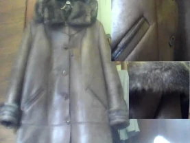 Продаю женскую дубленку с капюшоном 54размера