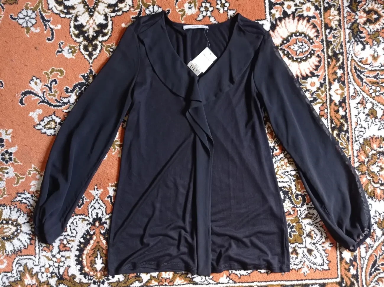 Блуза новая мягкая вискоза с шифоновыми рукавами George 9