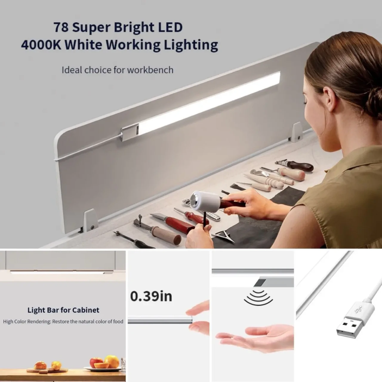 USB! Xiaomi Лампа аварийная LED 60 см/ линейный светильник / переноска 2