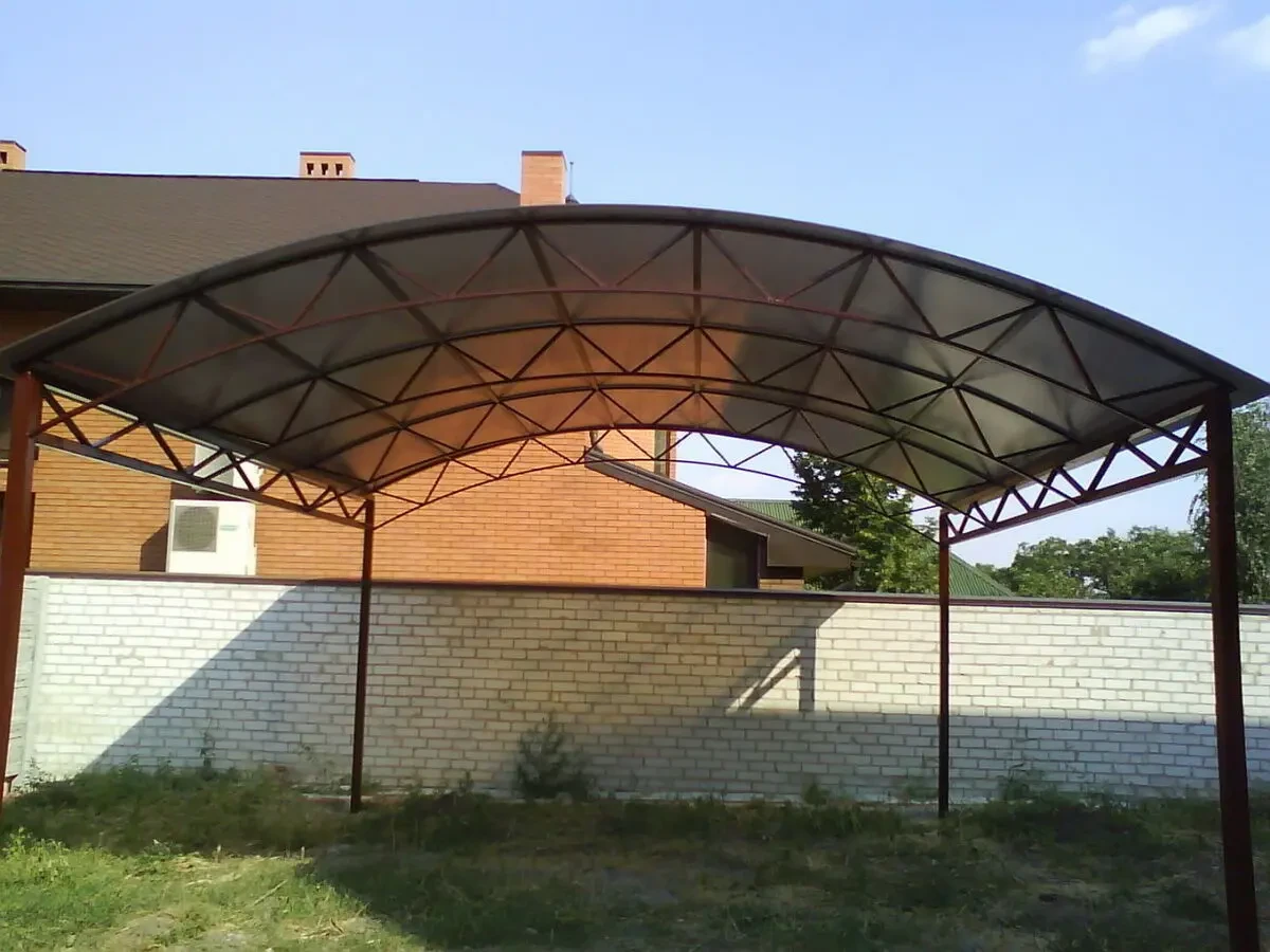 Ворота распашные. Ворота откатные. Навесы. Козырьки. Заборы. Перила 2