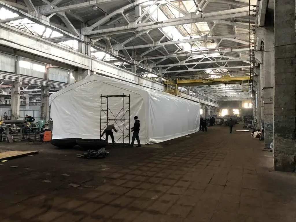 Ангар збірно-розбірний, каркасно-тентовий, 8х16м. 5