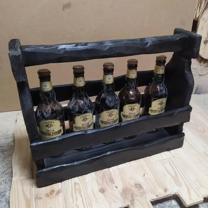 Пивной ящик №1 из дерева, подарок мужу другу куму другу 3