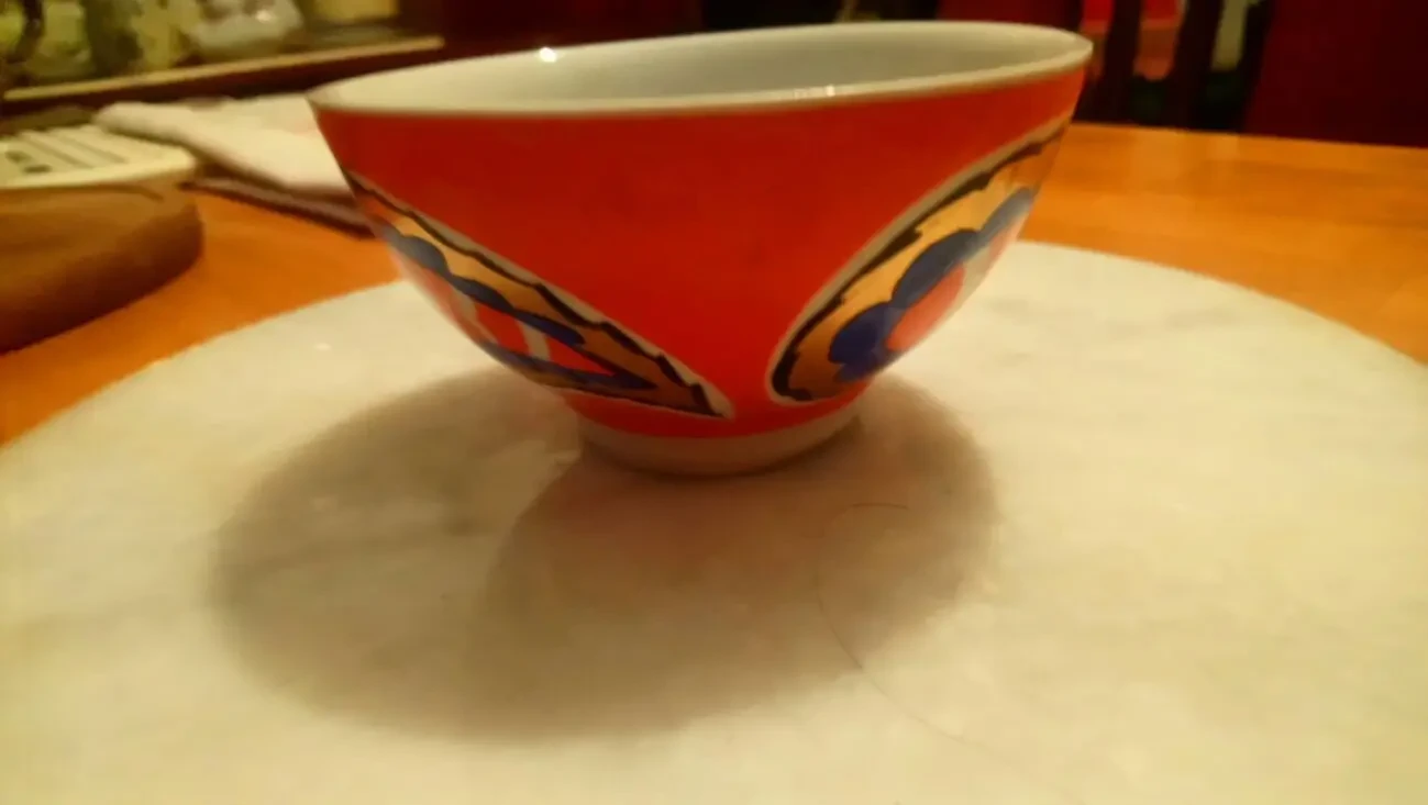 Красивая  пиала с сине-золотым узором.В.7 см. Ретро СССР 2