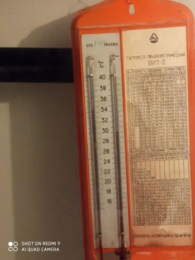 Гігрометр психрометричний ВІТ-2 (+15+40) 5