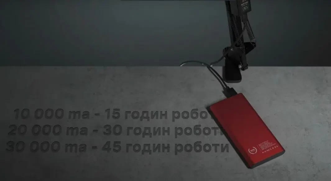 Настільна LED лампа з можливістю підключення до повербанку. Настольная 7