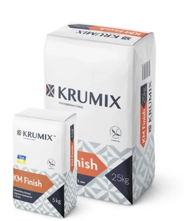 Шпаклевка гипсовая Finish 25 кг Харьков, TM “KRUMIX”