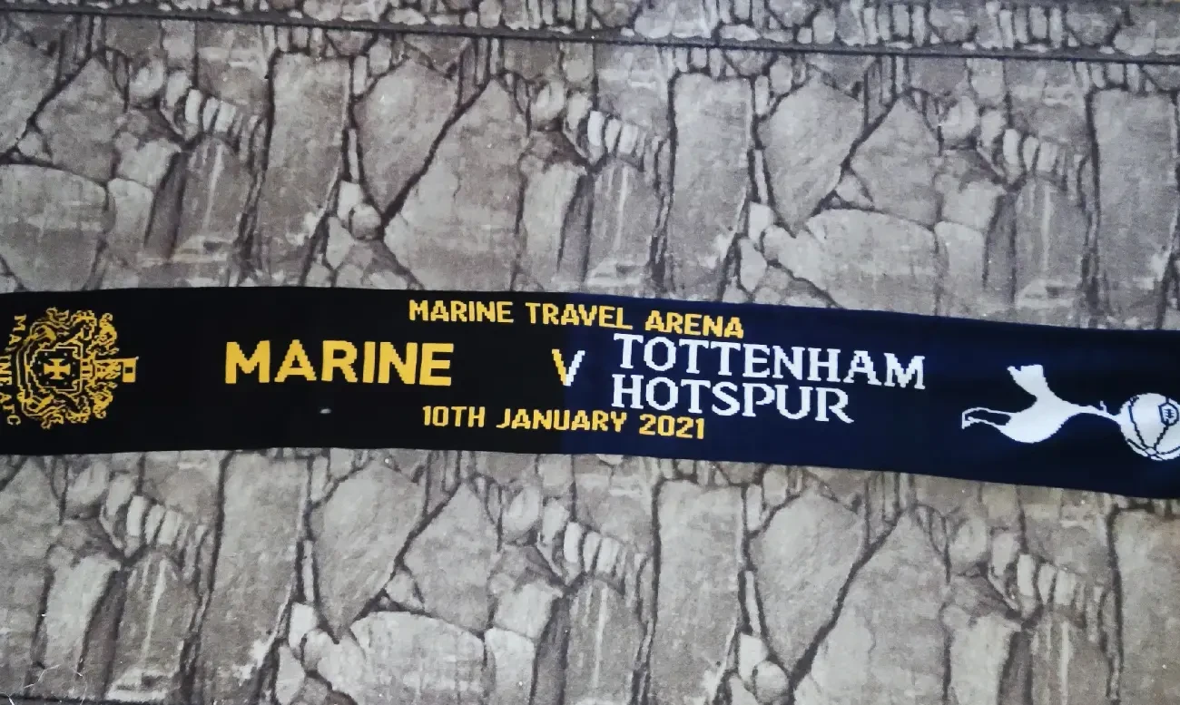 Футбольный матчевый шарф FC Marine-FC Tottenham Hotspur 2