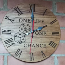 Годинник з натурального дерева " One life - one chance"