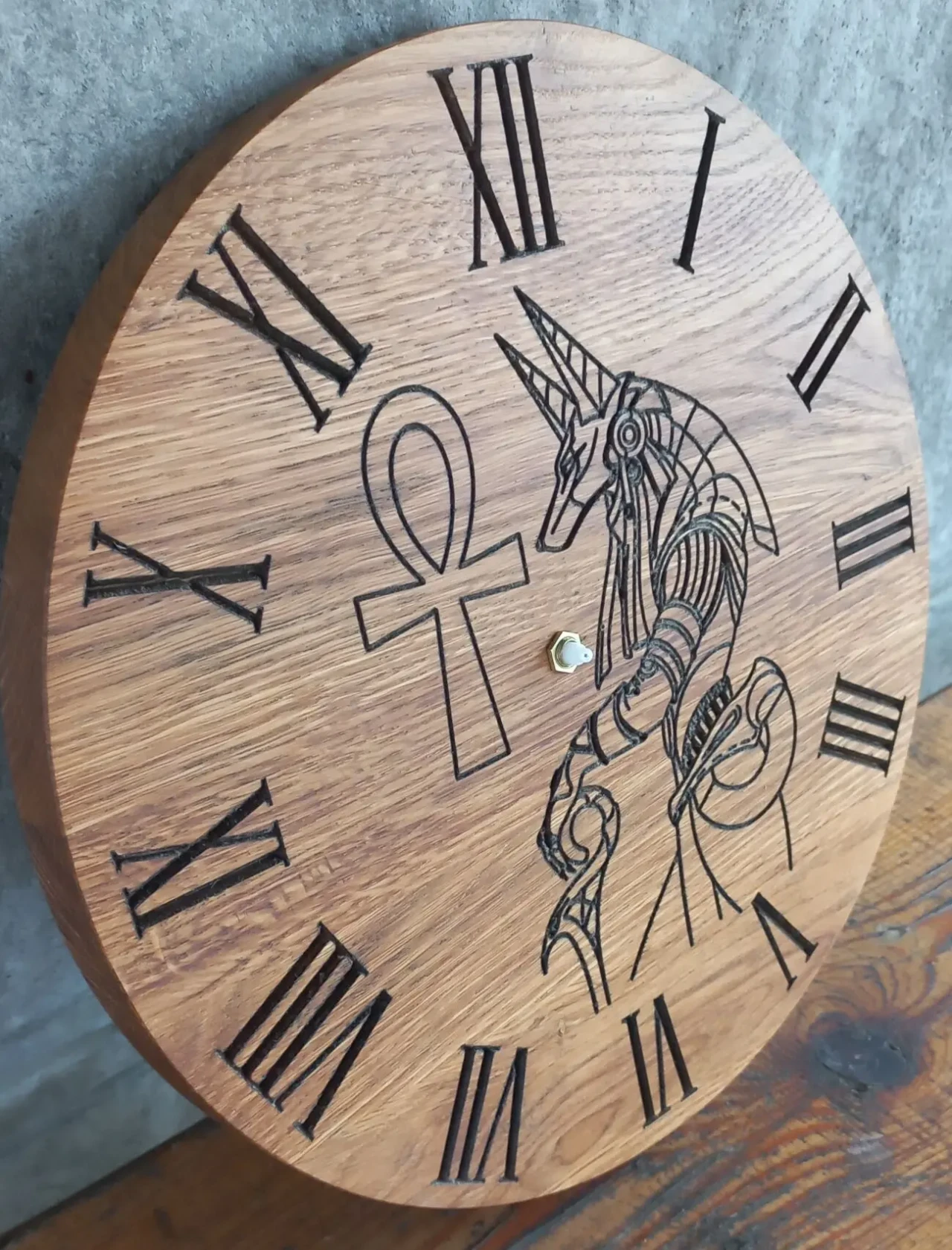 Годинник з натурального дерева „Анубіс“ 4