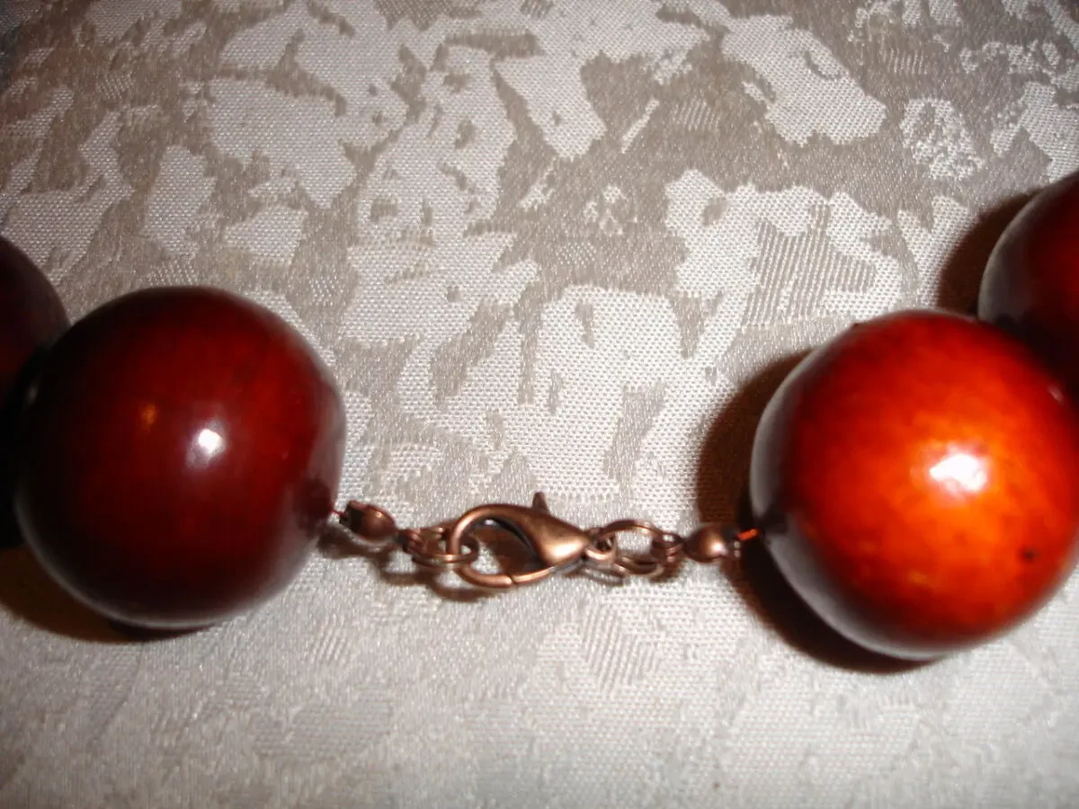 БУСЫ/намисто/коралі з дерева, НАТУРАЛЬНІ в етно-стилі; 55 см. РАРИТЕТ 2